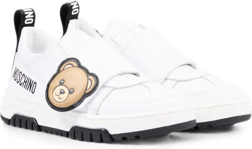 Moschino Kids Sneakers met klittenband Wit - Foto 4