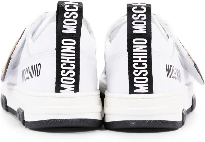 Moschino Kids Sneakers met klittenband Wit - Foto 3