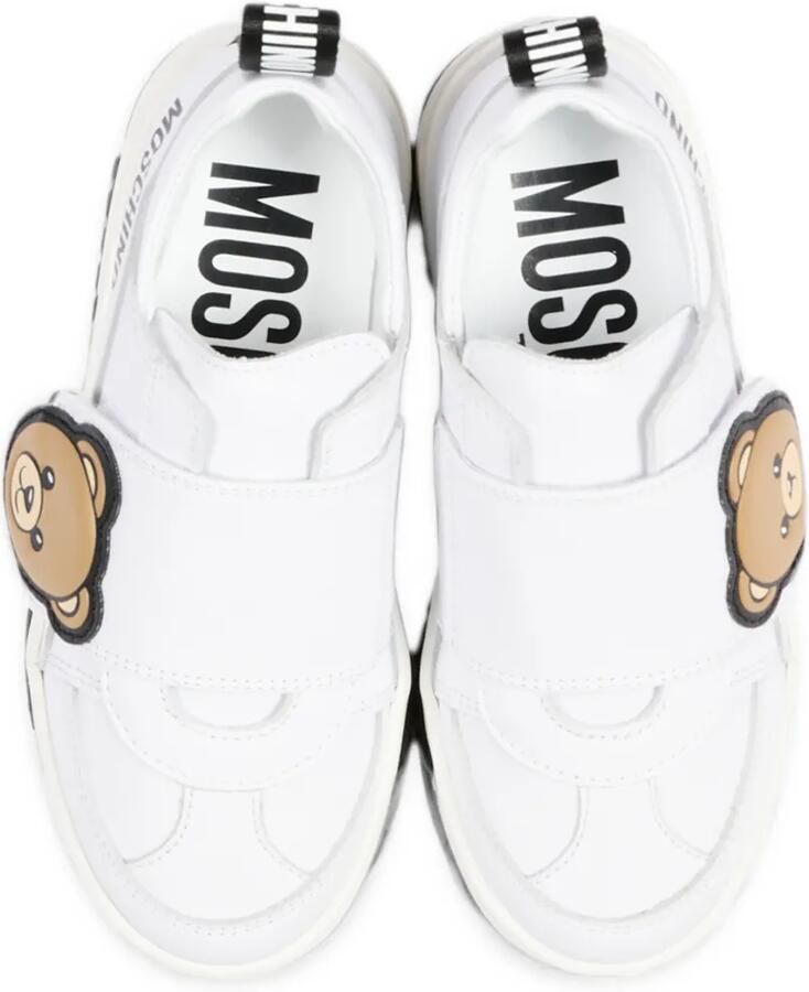Moschino Kids Sneakers met klittenband Wit - Foto 2