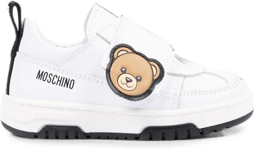 Moschino Kids Sneakers met klittenband Wit