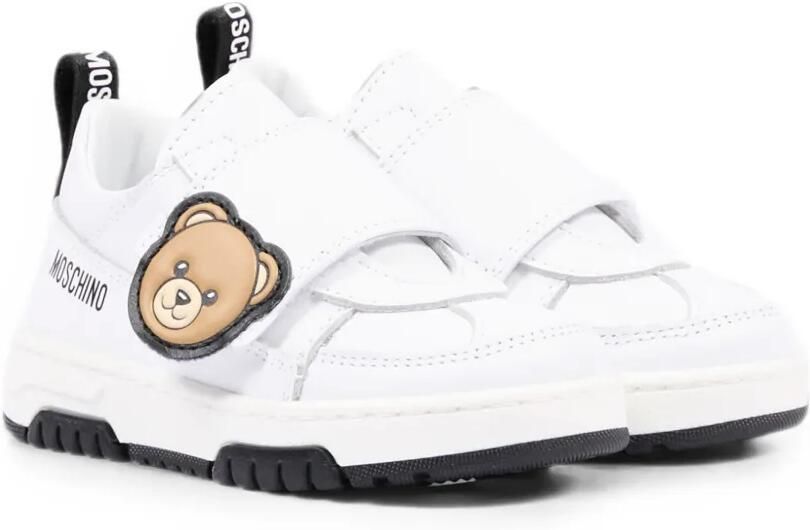 Moschino Kids Sneakers met klittenband Wit - Foto 4