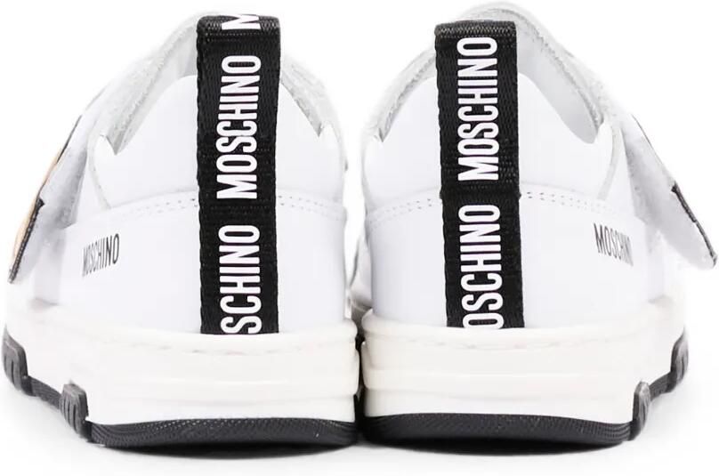 Moschino Kids Sneakers met klittenband Wit - Foto 3