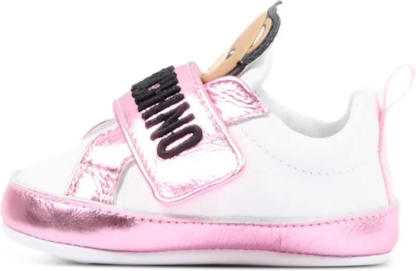 Moschino Kids Sneakers met klittenband Wit - Foto 4