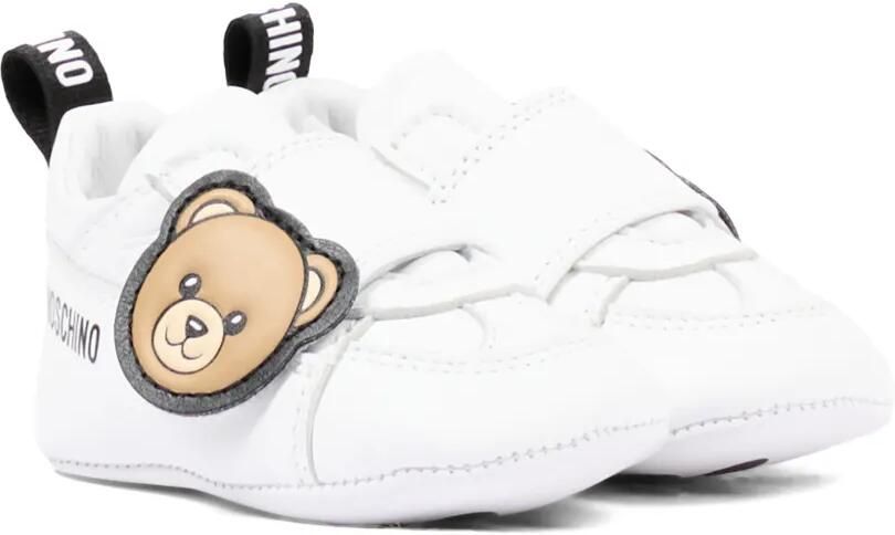 Moschino Kids Sneakers met klittenband Wit
