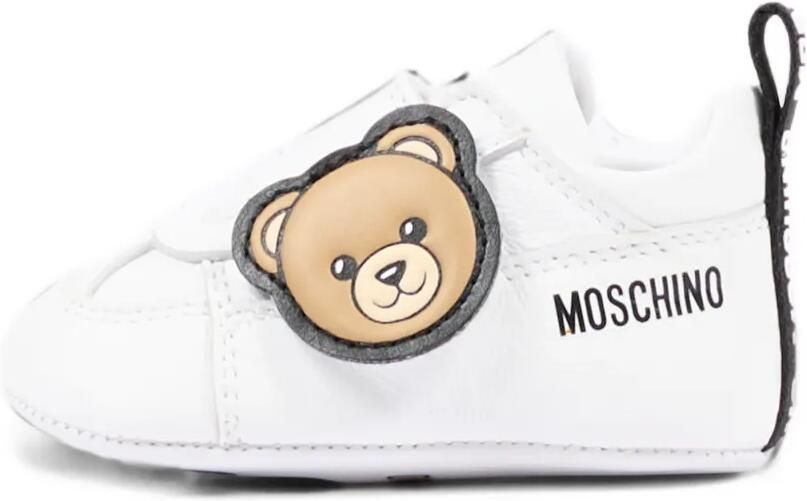 Moschino Kids Sneakers met klittenband Wit - Foto 3
