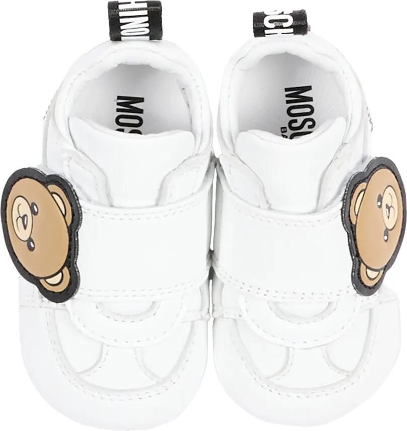 Moschino Kids Sneakers met klittenband Wit - Foto 2