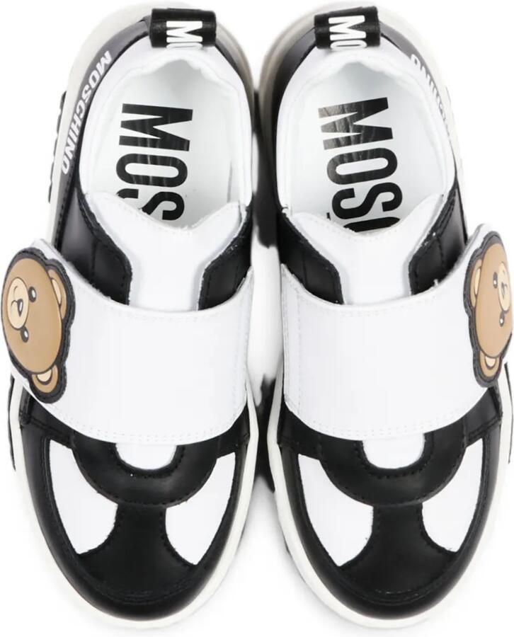 Moschino Kids Sneakers met klittenband Zwart - Foto 2