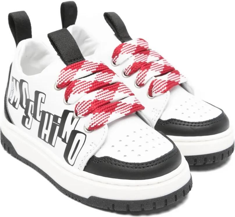 Moschino Kids Sneakers met logoprint Wit