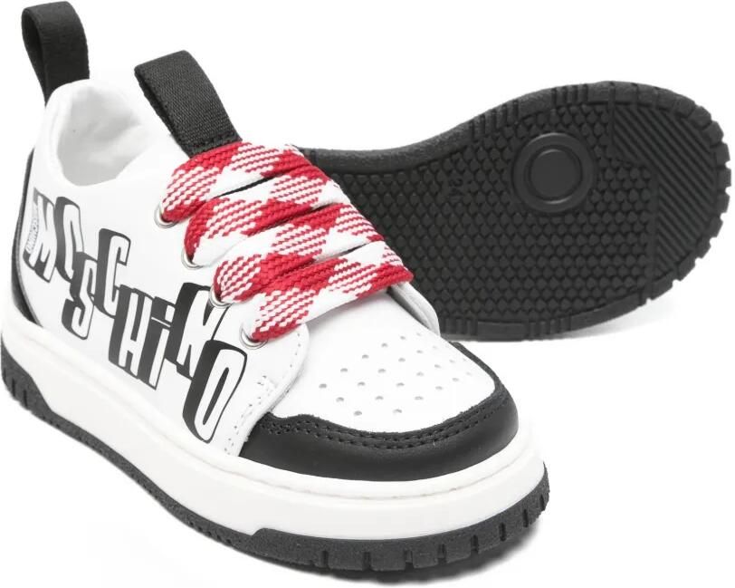 Moschino Kids Sneakers met logoprint Wit - Foto 3