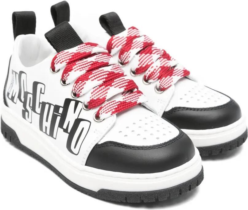 Moschino Kids Sneakers met logoprint Wit