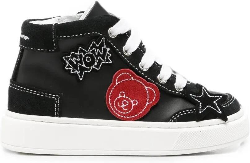 Moschino Kids Sneakers met teddybeer patch Zwart