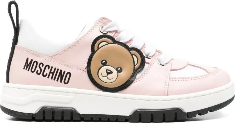 Moschino Kids Sneakers met teddybeerpatch Roze - Foto 3
