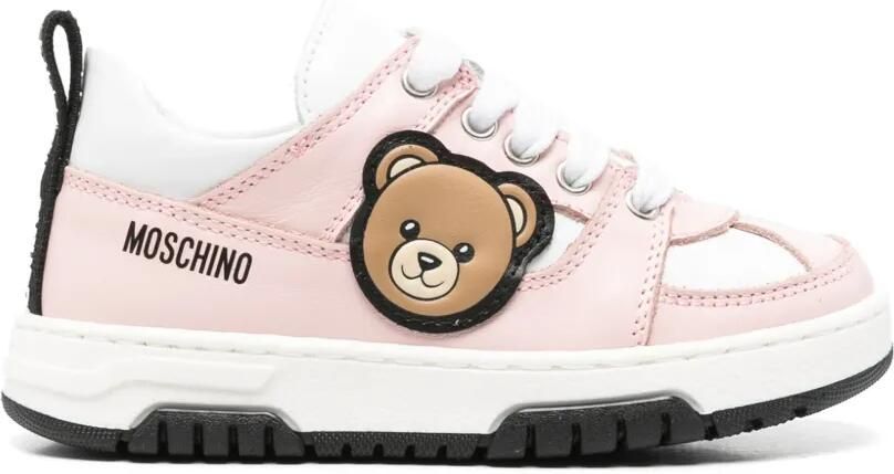 Moschino Kids Sneakers met teddybeerpatch Roze - Foto 2