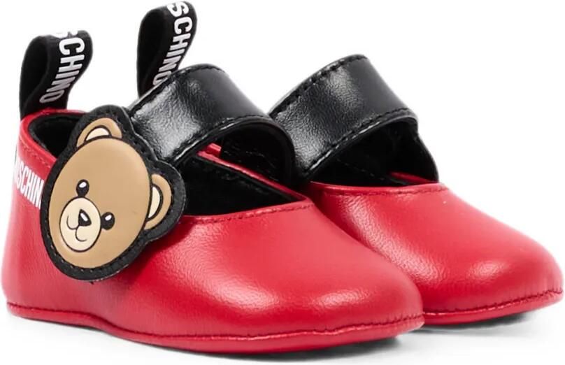 Moschino Kids Teddy Bear ballerina's met klittenband Rood - Foto 2