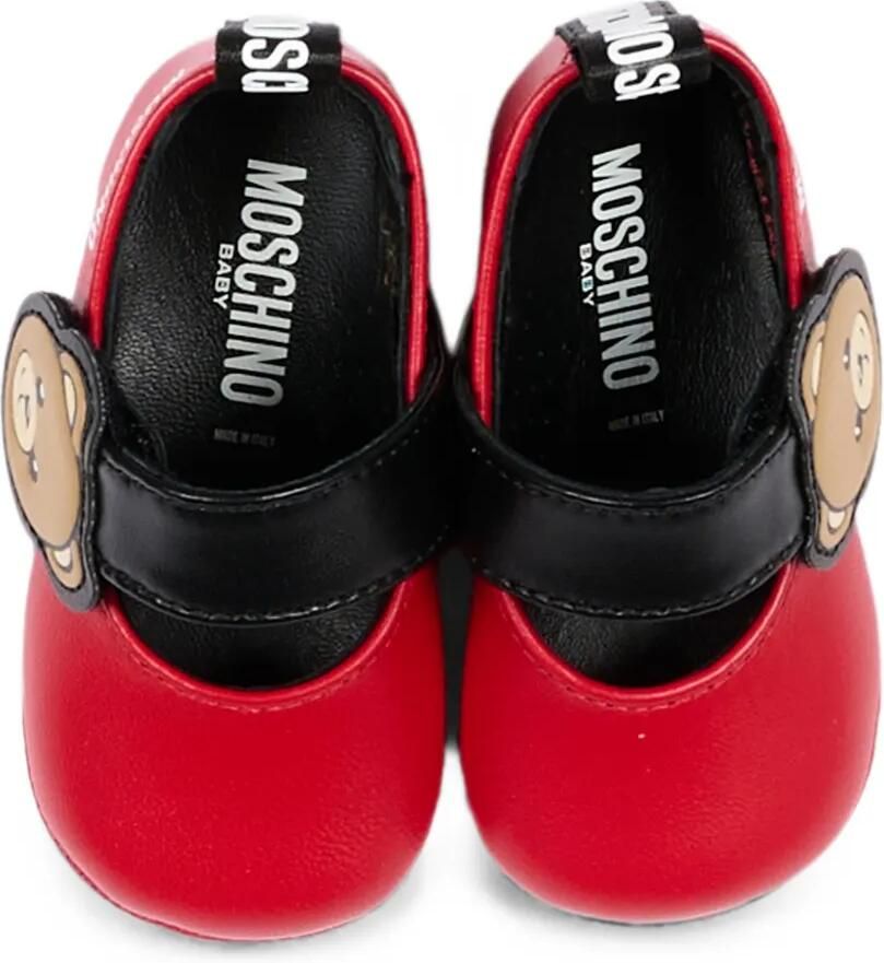 Moschino Kids Teddy Bear ballerina's met klittenband Rood - Foto 3