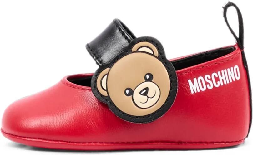 Moschino Kids Teddy Bear ballerina's met klittenband Rood - Foto 4