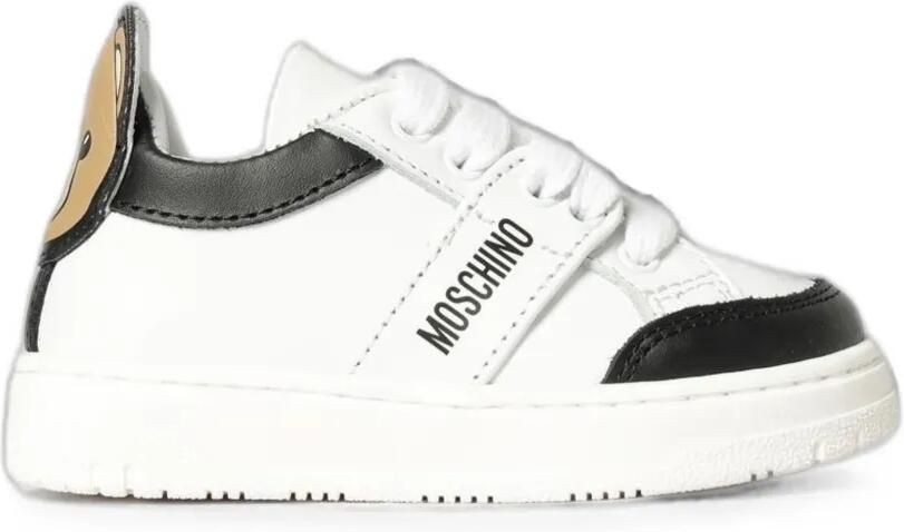 Moschino Kids Teddy Bear leren sneakers Wit