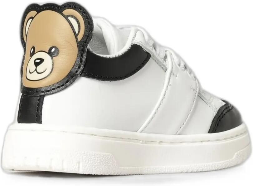 Moschino Kids Teddy Bear leren sneakers Wit - Foto 2