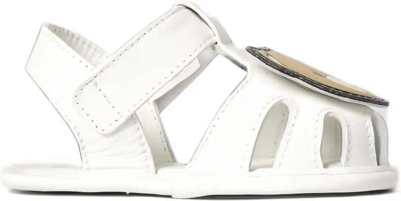 Moschino Kids Sandalen met teddybeerpatch Wit