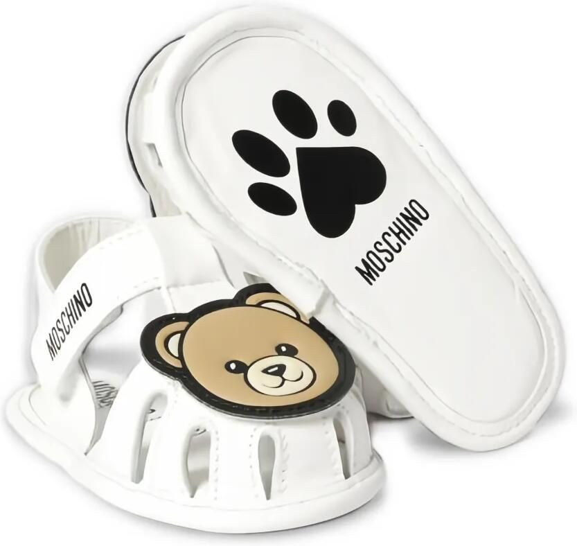 Moschino Kids Sandalen met teddybeerpatch Wit - Foto 2
