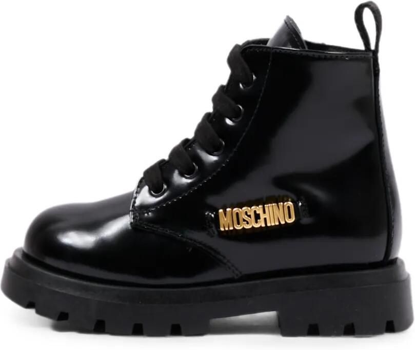 Moschino Kids Veterlaarzen met logodetail Zwart - Foto 4