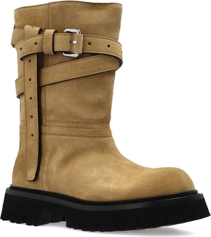 Moschino Laarzen met gespbandje Beige - Foto 2