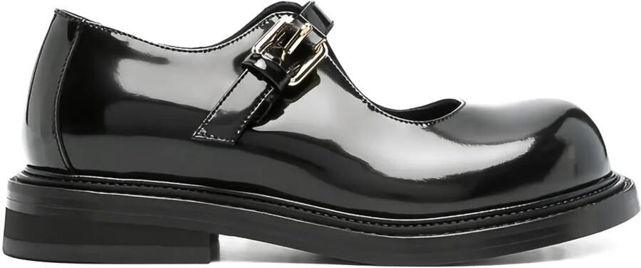 Moschino Lakleren pumps met gespsluiting Zwart