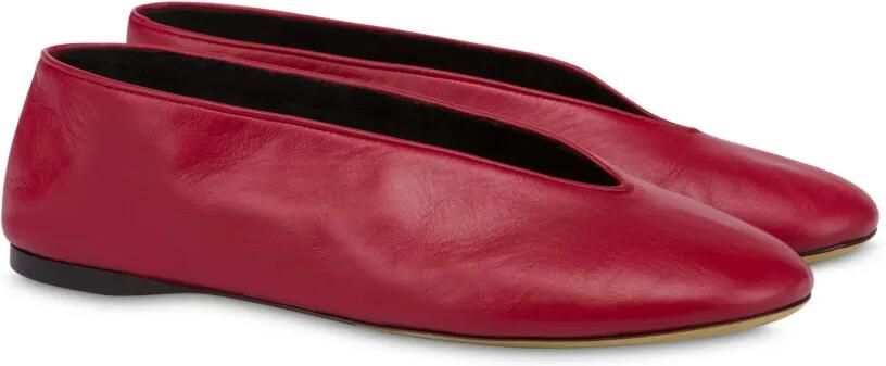 Moschino Leren ballerina's Rood - Foto 3