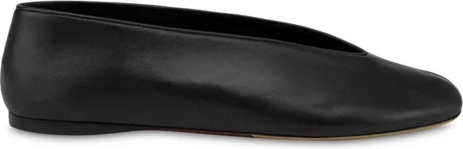 Moschino Leren ballerina's Zwart