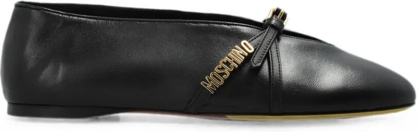 Moschino Leren ballerina's Zwart