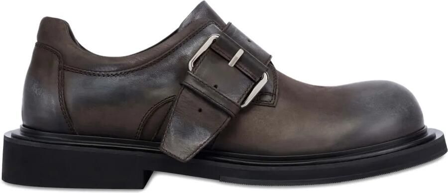 Moschino Leren loafers met gesp Bruin
