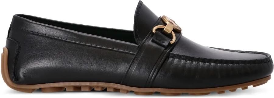 Moschino Leren loafers met medaillon Zwart