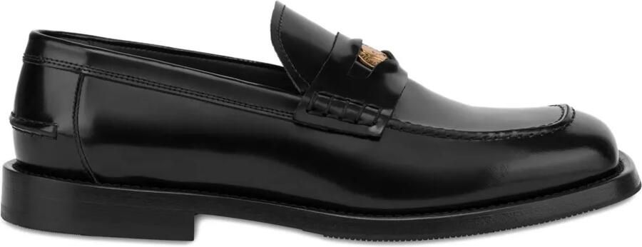 Moschino Leren loafers Zwart