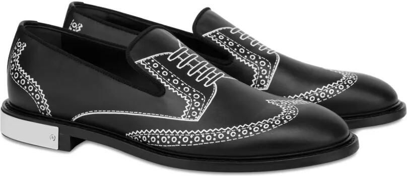 Moschino Leren loafers Zwart - Foto 3
