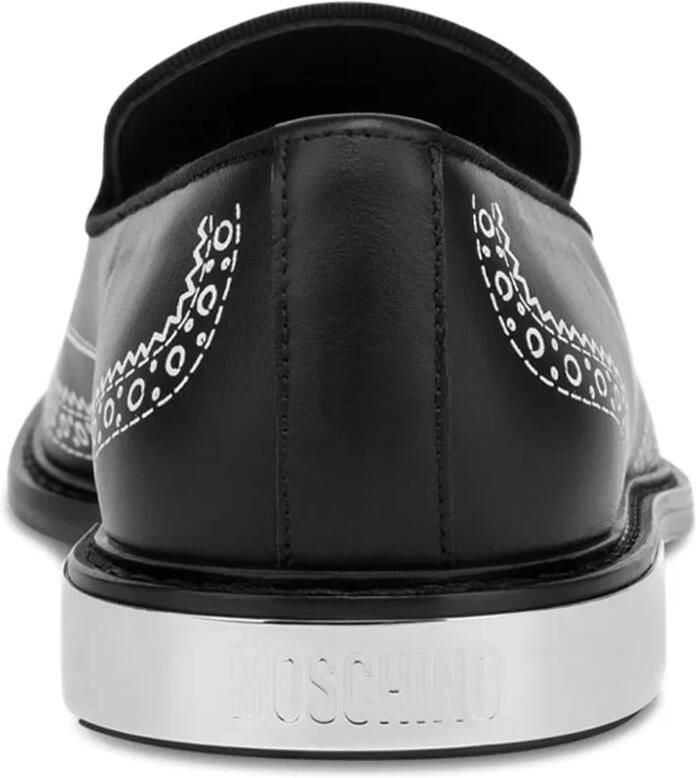Moschino Leren loafers Zwart - Foto 2