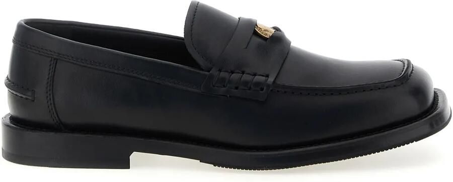 Moschino Leren loafers Zwart