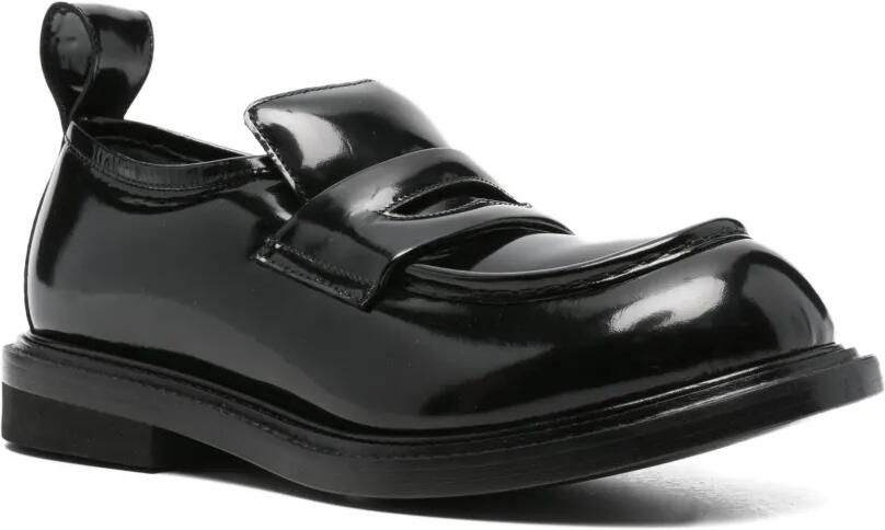 Moschino Leren loafers Zwart