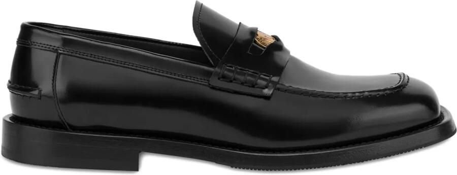 Moschino Leren penny loafers Zwart