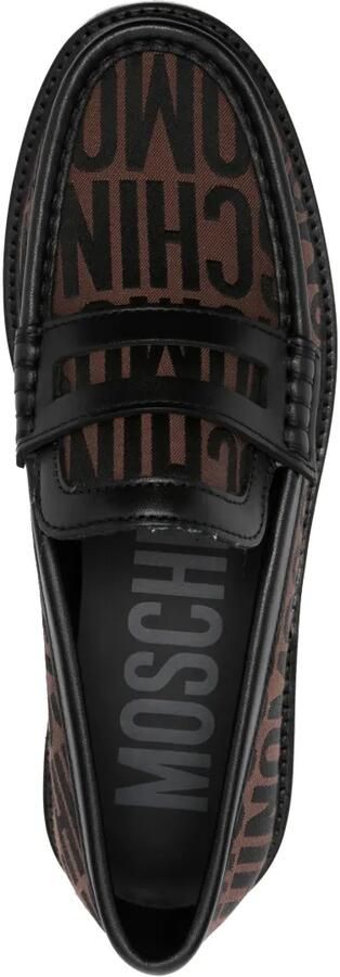 Moschino Loafers met logo-jacquard Bruin - Foto 4