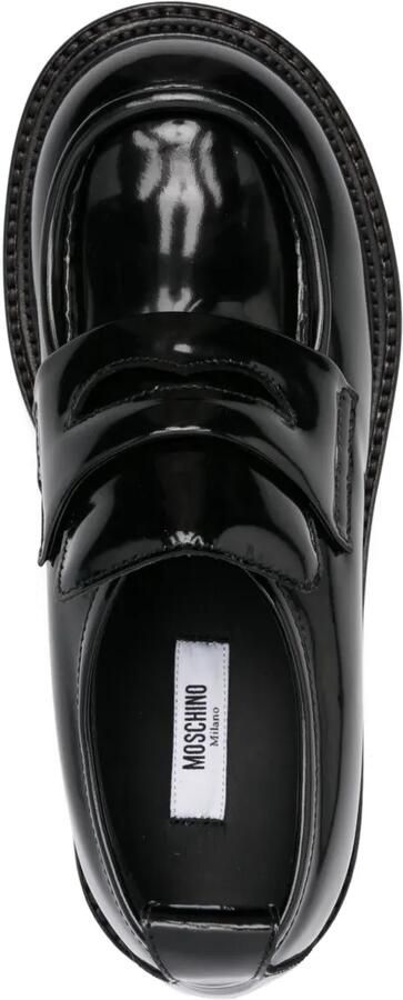 Moschino Loafers van lakleer Zwart - Foto 4