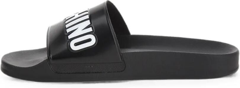 Moschino logo-embossed pool slides Zwart - Foto 5