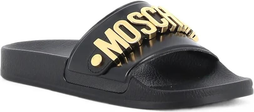 Moschino Slippers met logo Zwart - Foto 3