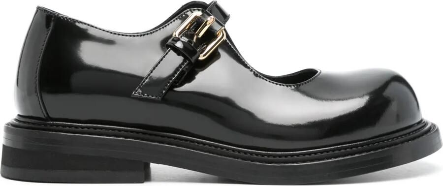 Moschino Mary Jane leren ballerina's Zwart
