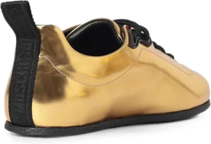 Moschino metallic-effect lace-up sneakers Goud - Foto 2