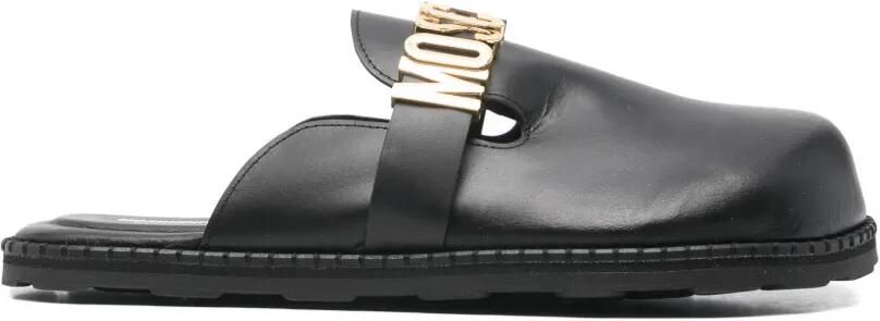 Moschino Muiltjes met logoplakkaat Zwart - Foto 1