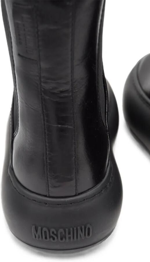 Moschino Oversized Chelsea laarzen met ronde neus Zwart - Foto 5