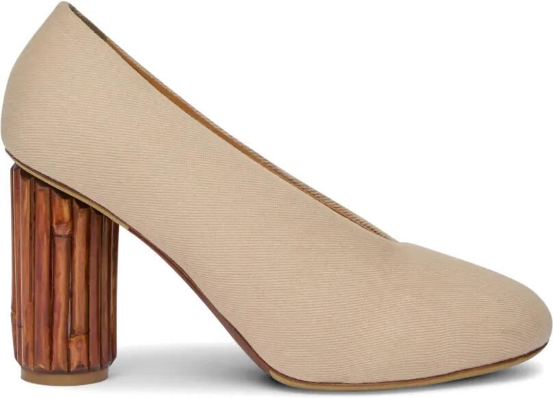Moschino Pumps met bewerkte hak Beige
