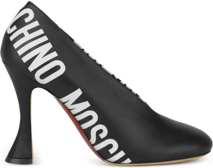 Moschino Pumps met logoprint Zwart