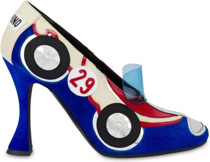 Moschino Pumps met patchwork Blauw