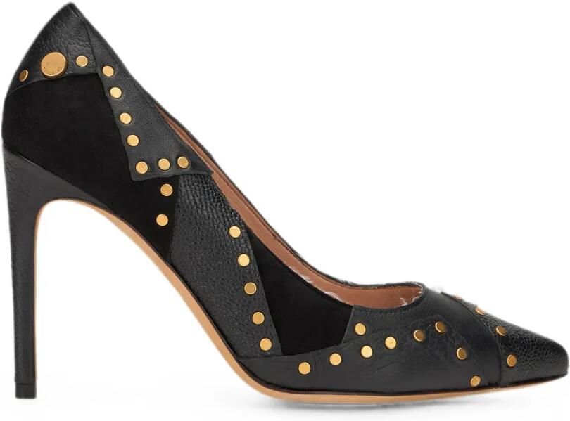 Moschino Pumps met studs en vlakken Zwart